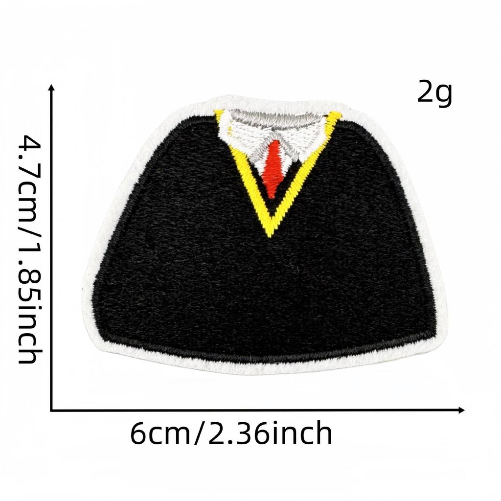 2025 Black Gold Graduation Embroidery Patch - Versatile Style Iron-on Flower