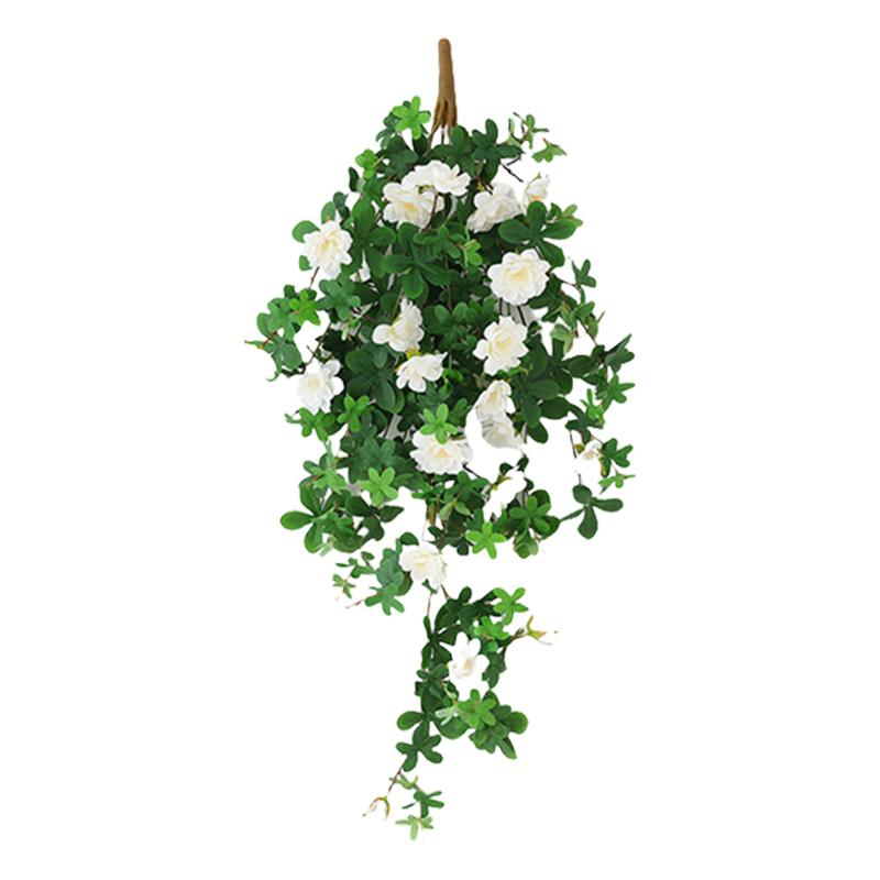 

90CM Simulation Rattan Decoration Easy Install Decorative Rattan Decoration Long-lasting Flowers No Watering Needed білий