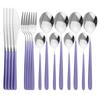 16Pcs Green Gold Dinnerware Set 304 Stainless Steel Cutlery Set Knives Forks Spoons Dinner Set Kitchen Tableware Silverware Set