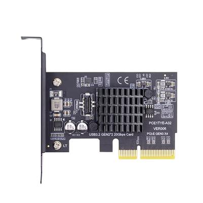 Xiwai 20Gbps USB Gen2 שקע פאנל קדמי למתאם 4X Express Card עבור לוח אם שולחני 3.2 Type-C/Type-E PCI-E