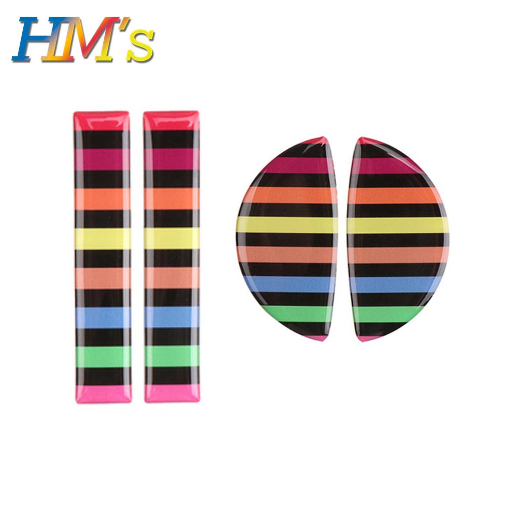 Interior Car Decoration Accessories Front Rear Door Handle Sticker Car Decal Styling Accessories For Mini Cooper F55 F56 F60