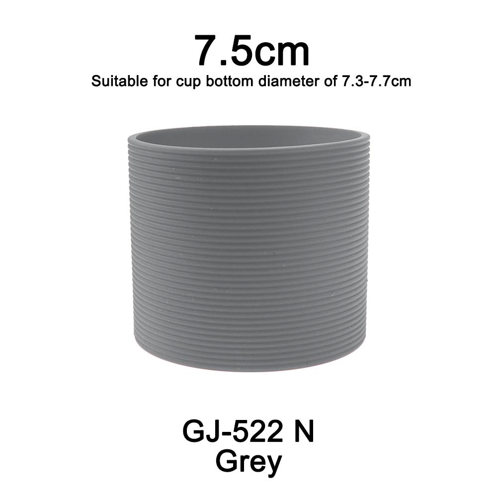 

1Pc 30G 7.5cm Colour Soft Silicone Heat Insulated Cup Sleeve Antiskid Grain Stripes Non-slip Wraps Glass Odorless Anti Slip