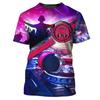 Rock DJ T-skjorte Herre Nattklubb Bar Fest Kortermet Mote Trend Unisex Kjole O-hals T-skjorte 3D Musikkinstrument Trykk