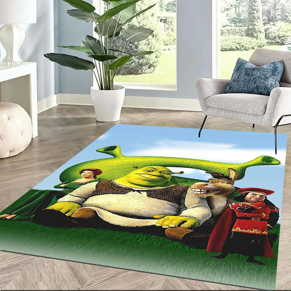 Shrek's Epic Adventures Square Rugs Are a Great Choice for Living Rooms, Bedrooms, Home Décor, and As Gifts.