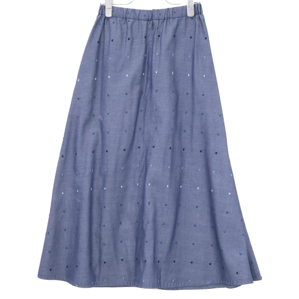 PJC KAZUKO ONISHI Light Blue Multicolored Polka Dot Circular Long Skirt Skirt M Light blueUsed