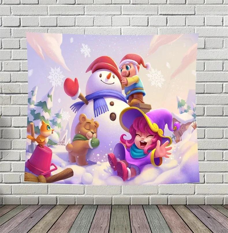 

Рождественский простой креативный гобелен для гостиной, дивана, украшения дома, рождественский подарок 100x75cm