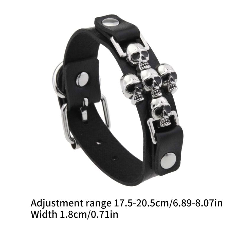 Stapelbarer Gothic-Armreif PU-Leder-Armband Unisex-Accessoire Einzigartiges Geschenk für Liebhaber alternativer Mode