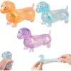 Perro Weiners Squishy, Perro Salchicha Dachshund Squishy, Perros Salchicha Arcoíris Mini Lindos Brillantes con Cara para Adultos