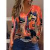 Women's T-Shirts Floral Graphic Stylish Long Sleeve T-shirts Crew Neck Regular Tops Summer Casual Clothes Woman