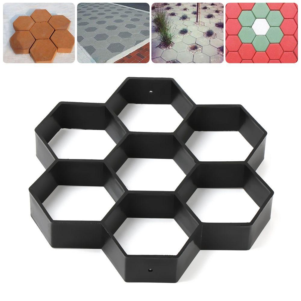 Plastic Lawn Decoration Variety Shapes Floor Pavement Concrete Molds DIY Garden Path Cement Mould Beton Brick Maker