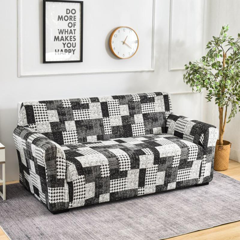 Soft Stretchy Sofa Cover for Corner Sofa L-shaped Sectional Sofa Full Wrap Slipcover for Armrest Sofa