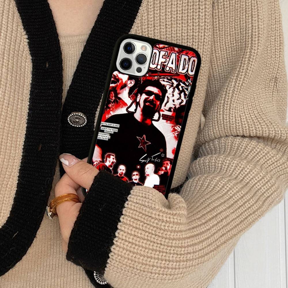 Metal Band System Of A Down PC+TPU Phone Case For IPhone 17 16 15 14 13 12 11 Pro Max Plus Kawaii Cartoon Cover