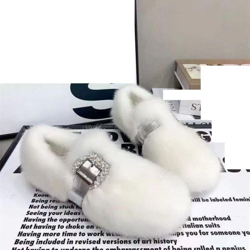 Mao Mao Doudou buty damskie na płaskiej podeszwie wygodne lekkie luksusowe wsuwane codzienne ciepłe bawełniane ladyshoes