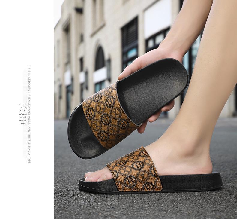 Men's Trendy Printed Non-Slip Flip-Flops: Soft, Comfortable, Wear-Resistant for Indoor/Outdoor Use