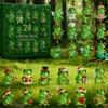Frog Advent Calendar 2025 24 Days Woodland Theme Christmas Countdown with 2D Flat Frogs Ornaments Novelty Frog Christmas Tree Decoration