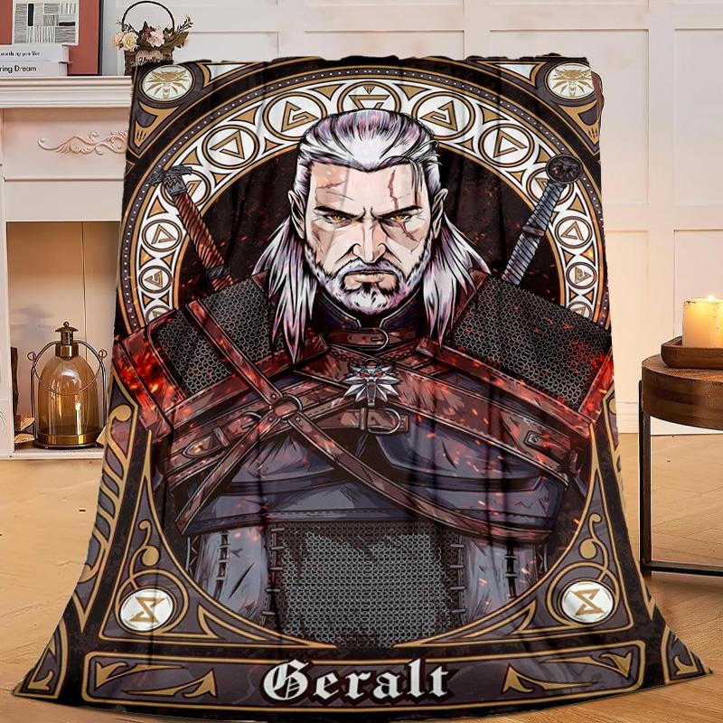 1PC wizard dragon Flannel Blanket Gift, Suitable for Both Men And Women, Soft Ideal for Beds And Sofa, Birthday Or Christmas Gift