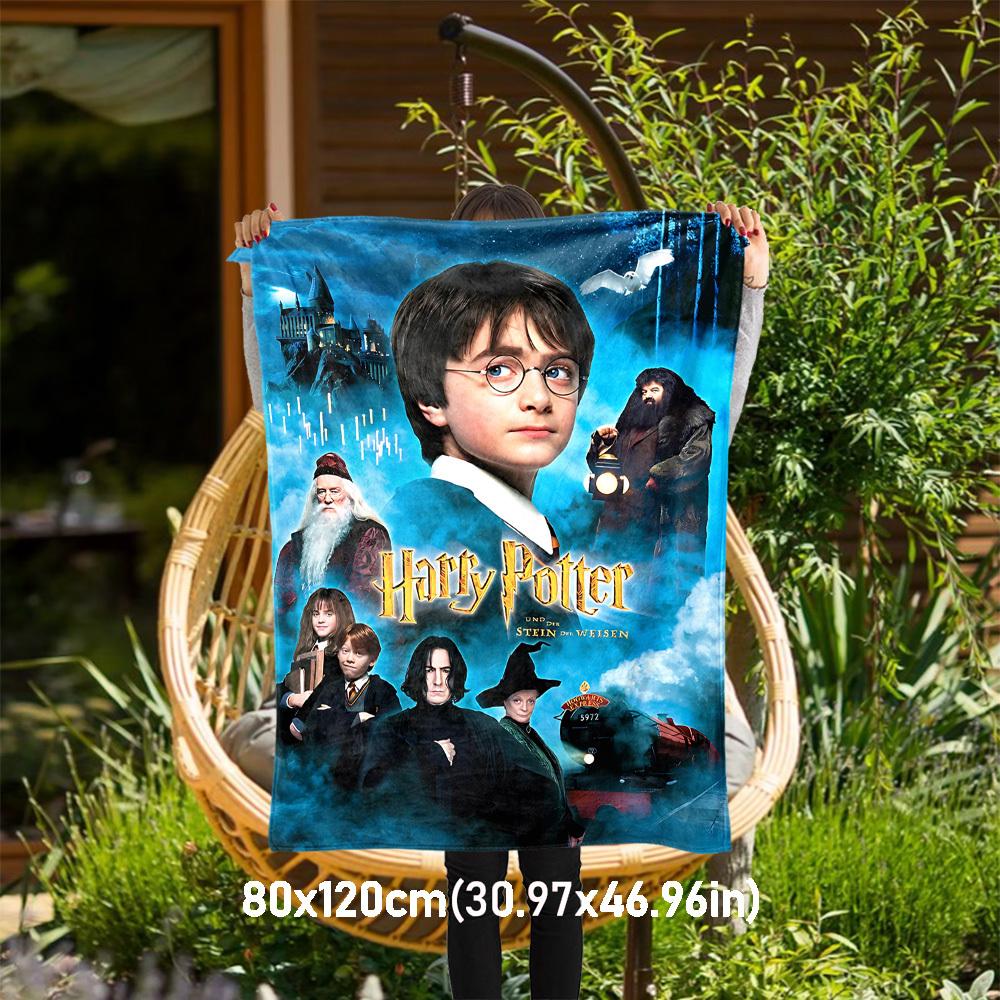 1 pezzo Harry Potter, Hogwarts, Magia Coperta Plaid in Flanella da Esterno per Tutte le Stagioni Morbida Calore, Arredamento per la Casa 1031232