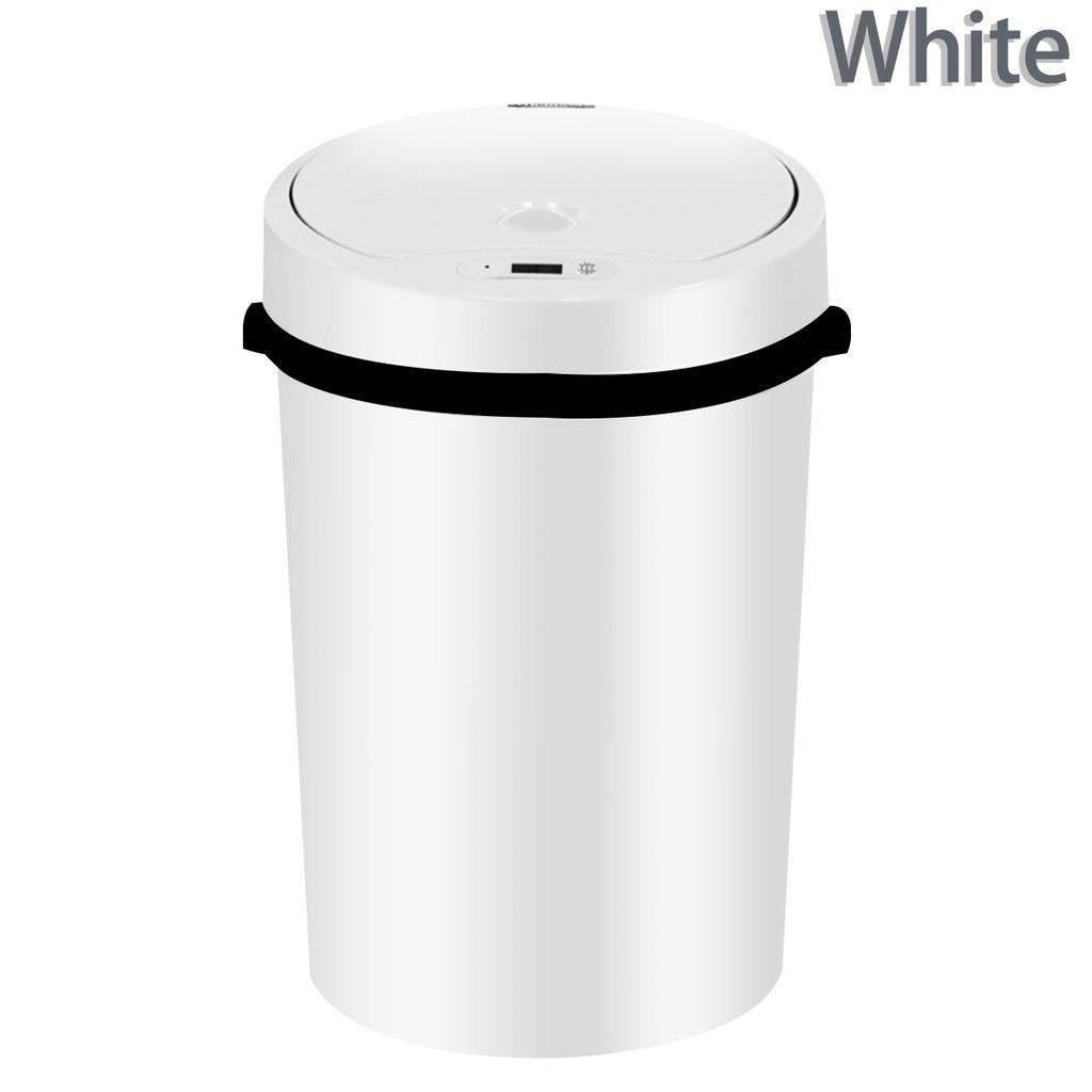 16L ABS Intelligent Sensor Smart Trash Can Intelligent Waste Bin Sensor Dustbin Plastic Household Automatic Dry and wet Trash Bin белый