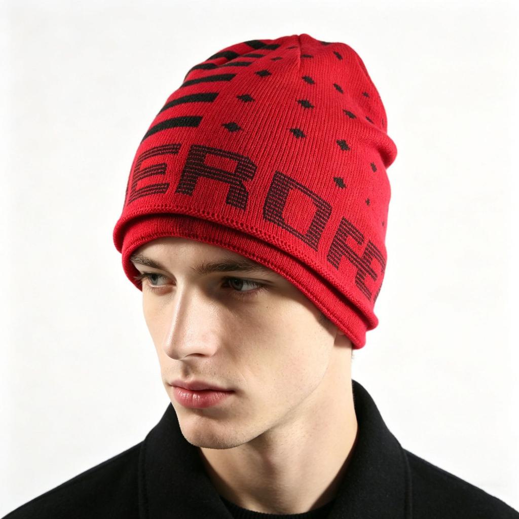Autumn and Winter American Star Letter Knitted Hat Men and Women Warm Hip Hop Rap Personality Cold Hat Double Satin Lined Hat