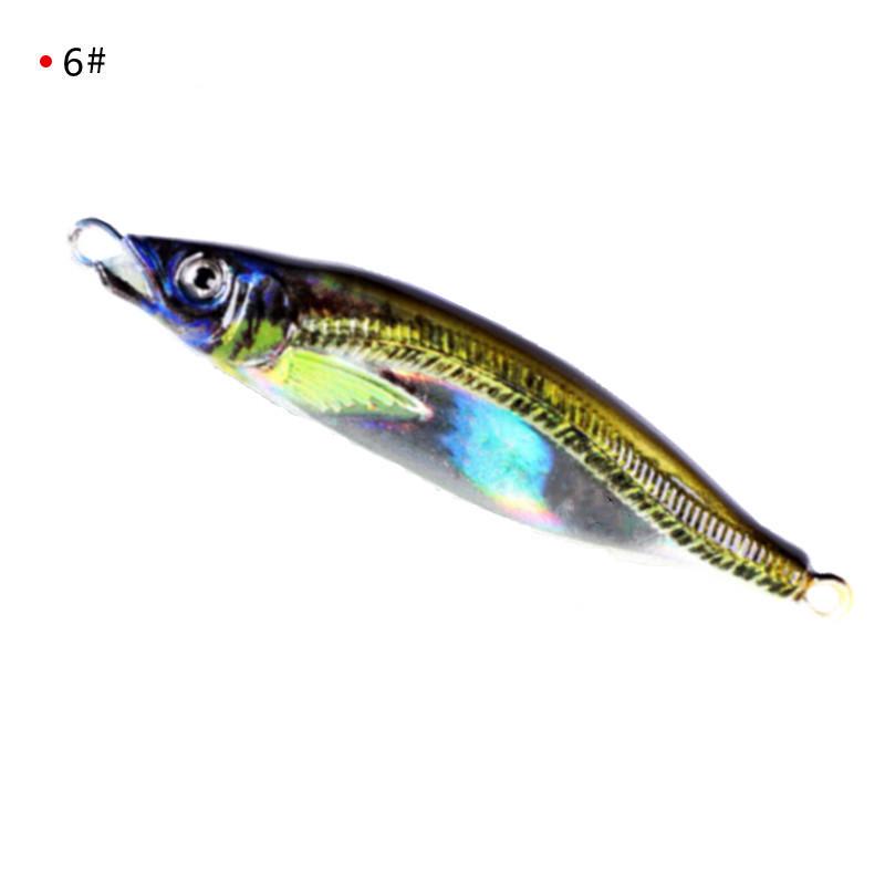 

3D-печатная тонущая железная пластина рыболовная приманка для пресной и морской воды 10g