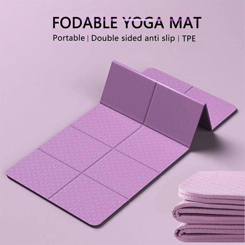 Foldable Yoga Mat - Portable Thickened Non-Slip Fitness & Home Floor Mat, Anti-Slip Nap Mat for Students & Kids