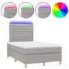 VidaXL Sommier à Lattes de Lit avec Matelas et LED, Lit Rembourré, Lit Double, Lit Adulte de Chambre à Coucher Intérieur, 3135501