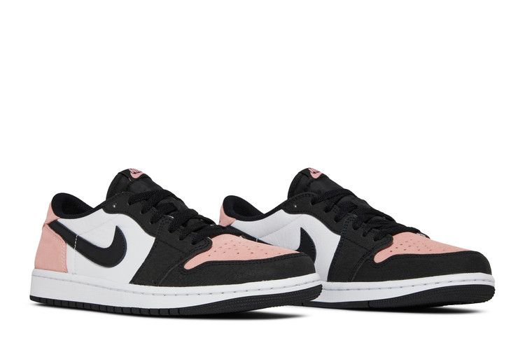Men's Sneakers Nike Jordan 1 Low OG Bleached Coral Black/Bleached Coral-White-Grey Fog