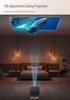 Adjustable Metal Projector Stand with Telescopic Pan-Tilt Head for Home and Bedside Use