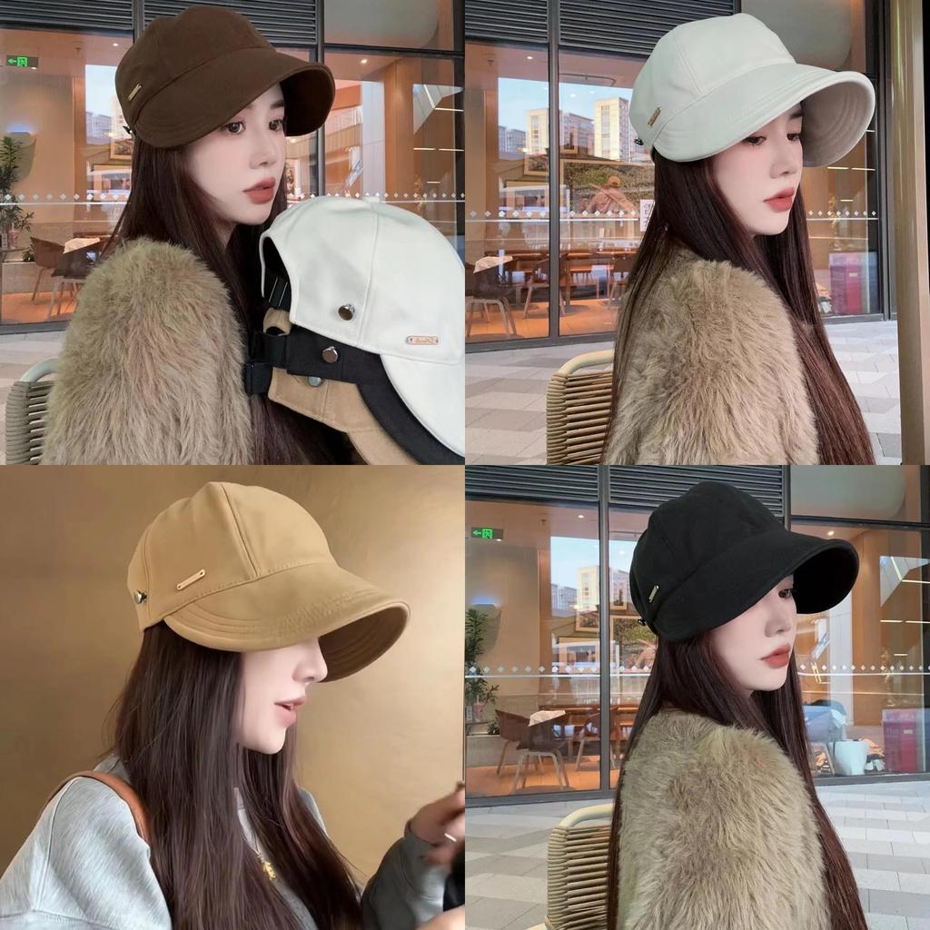 Spring Seasonal Wool Hat For Women With Overlarge Head Circumference And Sunproof Style