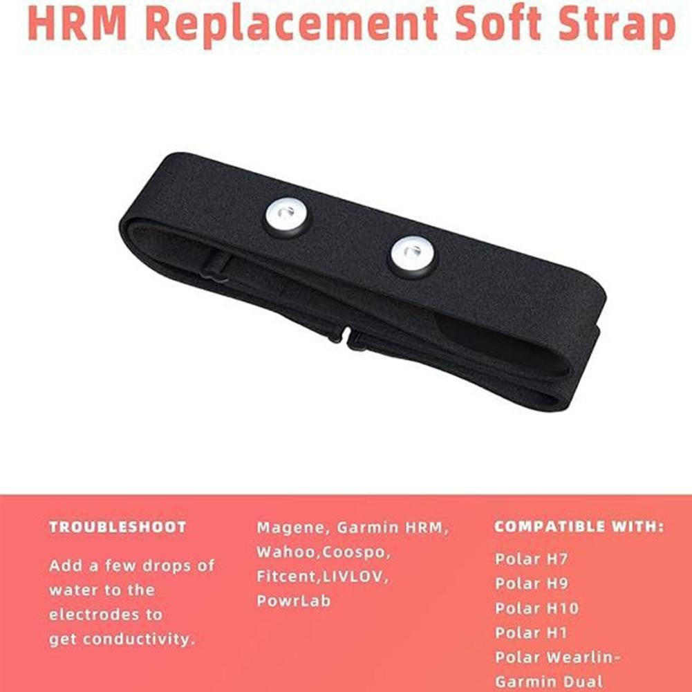 3-1PC Heart Rate Replacement Sensor Band Belt Soft Fitnesss Chest Band Chest Belt Compatible with Polar Garmin Magene Band Strap