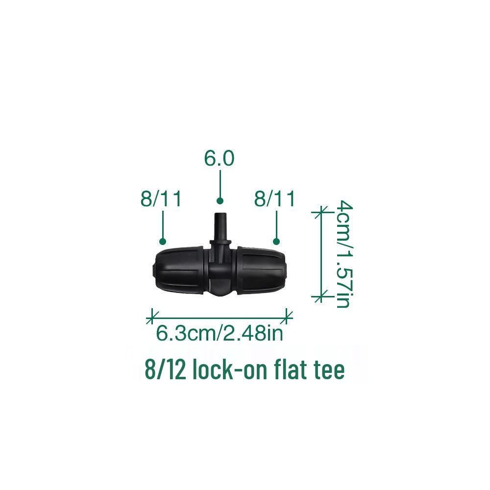8/12 Irrigation Soft Hose Double Lock 47 Turn Six-Way Garden Watering Connector