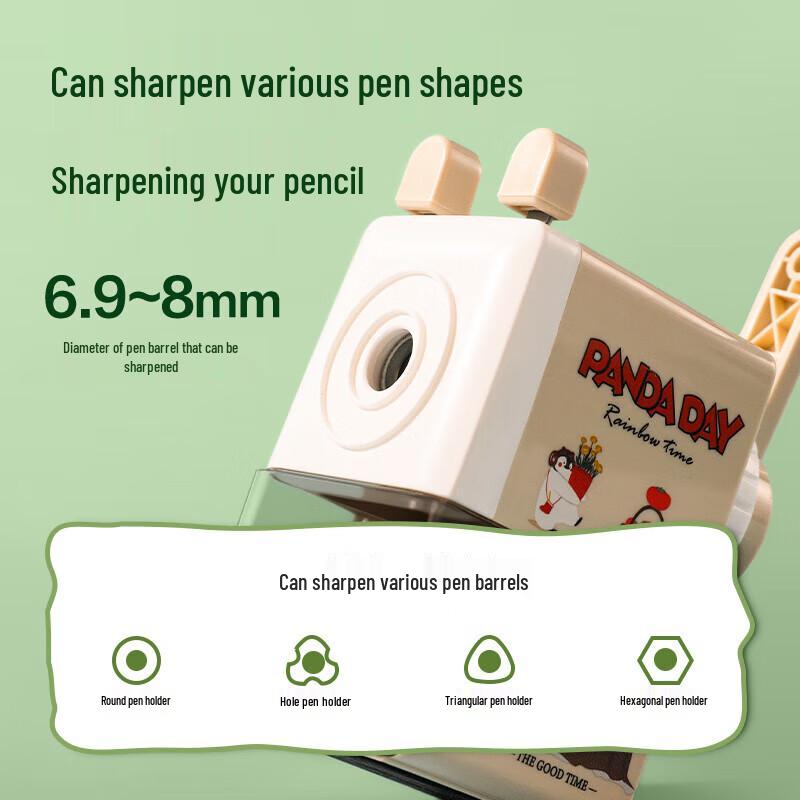 Deli Panda Cartoon Manual Pencil Sharpener
