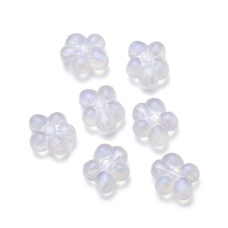 Laserbeschichtete Acryl-Herz- und Blumenperlen für DIY-Armbänder