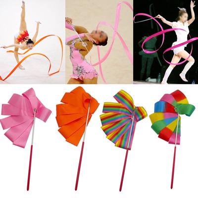 4M Dance Ribbon Rhythmic Art Gymnastic Ballet Streamer Twirling Rod Party Show