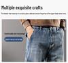 Men's Plus Size Wide Leg Multi-Pocket Workwear Denim Pants