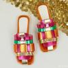 2026new summer Colorful Weaving Lightweight Women's Slippers for Beach Vacation Style Luxury Color blocked Casual Women's Shoes