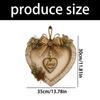 Natural Wood Heart Wall Accent with Ribbon Top and Leaf Trim for Entryway Living Area Bedroom Home Wall Display