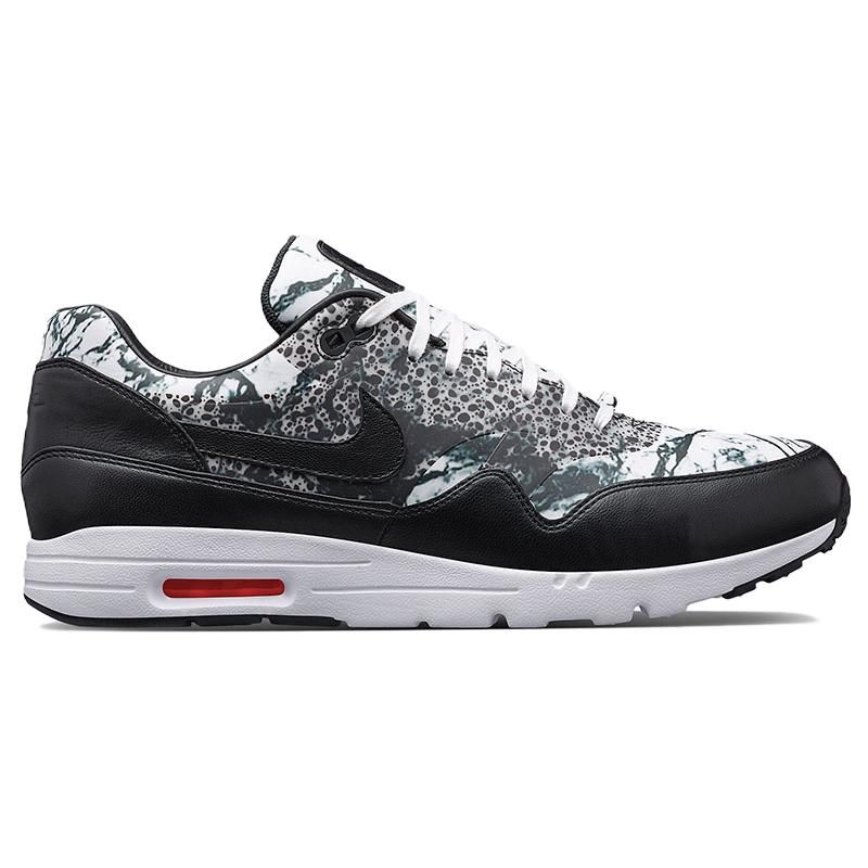 Nike Air Max 1 Casual Low Top Running Shoes Women Sneaker Black White 829722-100