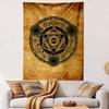 Mystic Hexagram Tapestry Wall Hanging, Occult Geometry Symbol Art, Vintage Esoteric Wall Decor for Bedroom Dorm