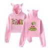 Women's Fashionable Casual Long Sleeve Hooded Printed Sweatshirt