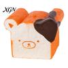 Bear Bread Squeeze Toy Toast Slow Rising Stress Relief Cartoon Expression Sensory Students Office Workers Anti-anxiety Gift