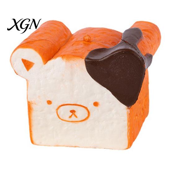 Bear Bread Squeeze Toy Toast Slow Rising Stress Relief Cartoon Expression Sensory Students Office Workers Anti-anxiety Gift
