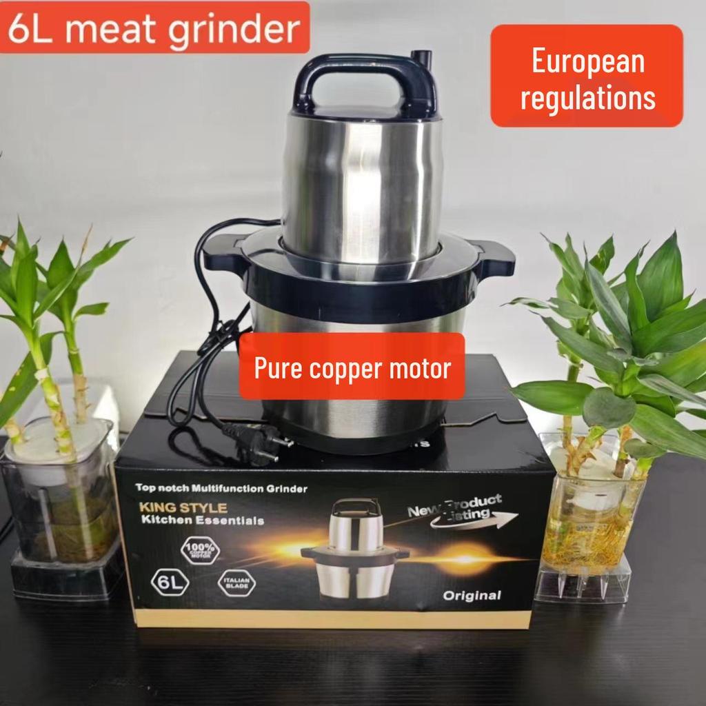 8L Multifunktionaler Edelstahl Fleischwolf & Gemüsemixer - Knoblauchhackmesser