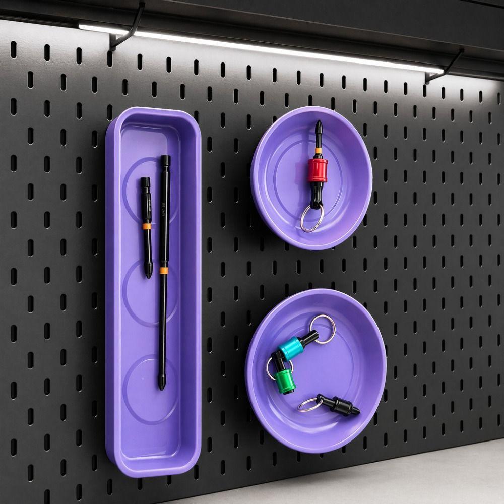 Purple Magnetic Parts Tray 4 Inch /6 Inch Magnetic Bowl Screw Bit Car Suction Pad Tools DIY Store