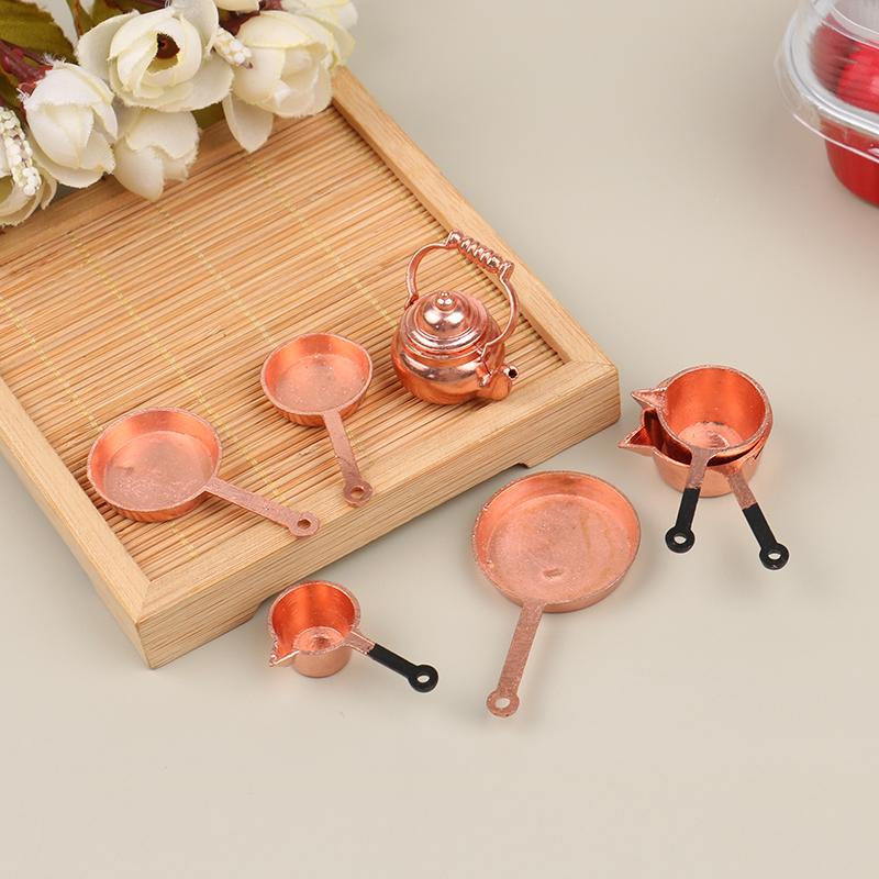 1:12 Miniature Dollhouse Kitchen Cookware Games Designed for Barbie House Utensils Mini Enjoy House Toy Accessories Frying Pan