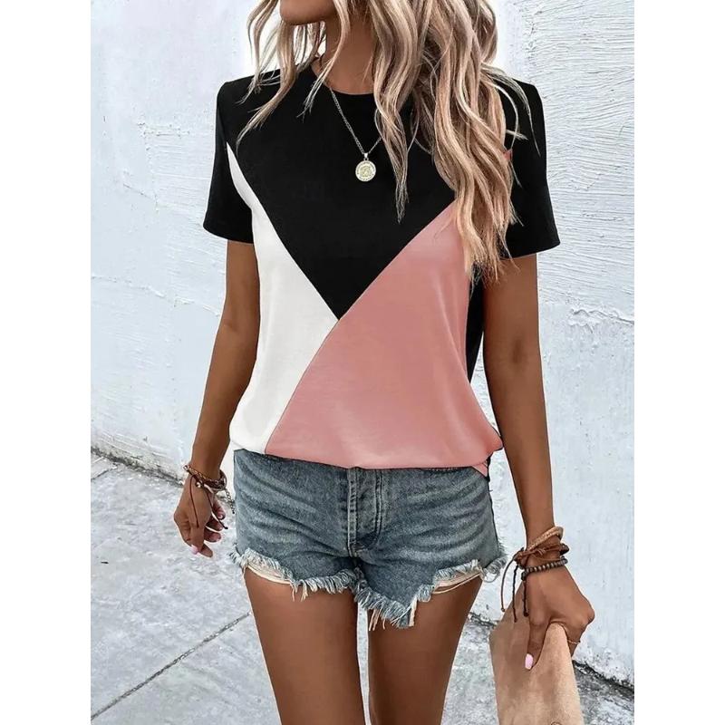 Women's Tops Versatile Comfortable Short Sleeves Fashion Crew Neck Loose T-Shirts Women’s
