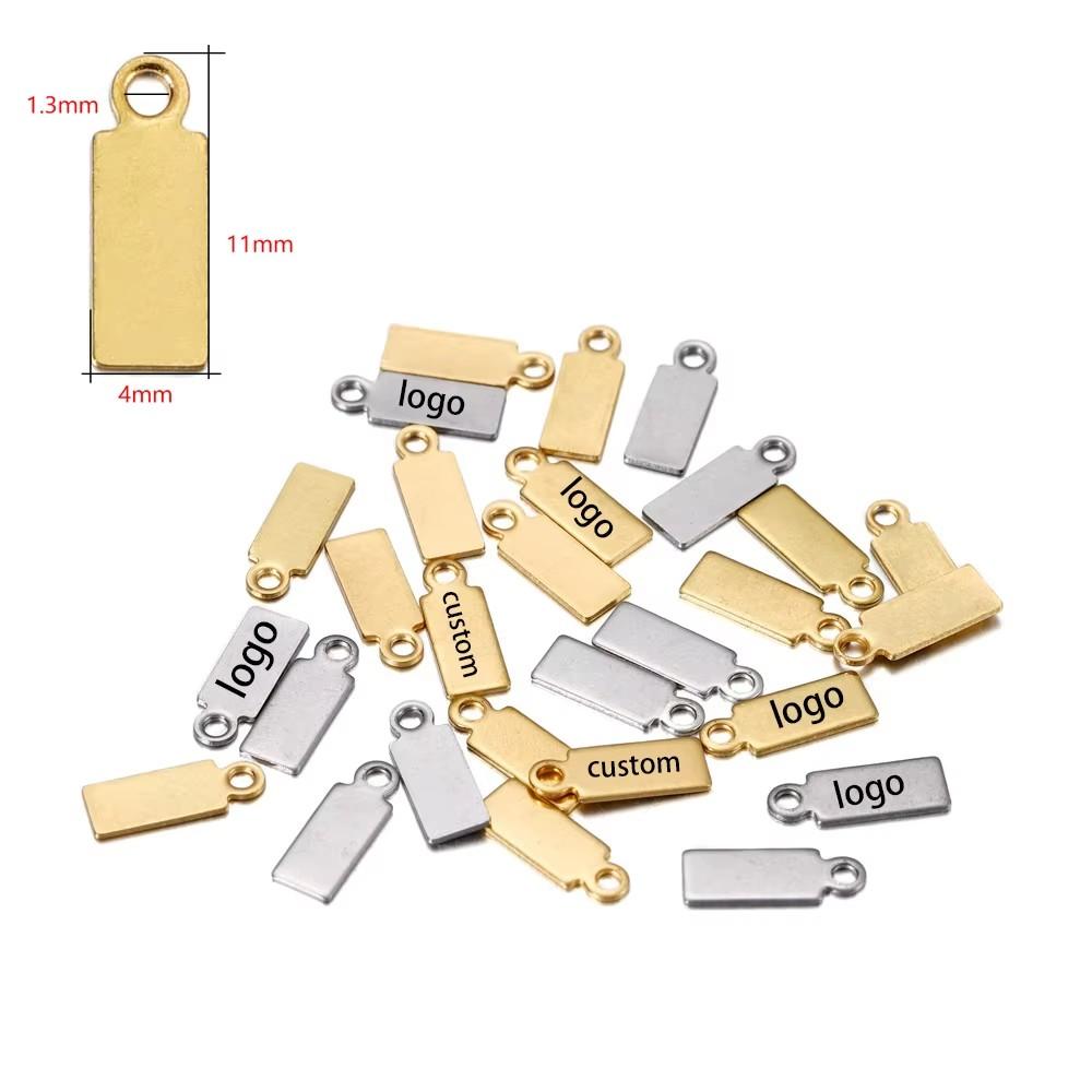 30/50pcs Laser Engraved Logo Tags Stainless Steel Circle Tag 6mm-12mm Round Charm Engravable Pendants for Jewelry Making
