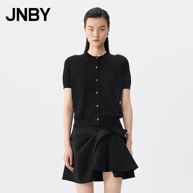 JNBY 2025 Summer Cotton Knit Short Sleeve Top