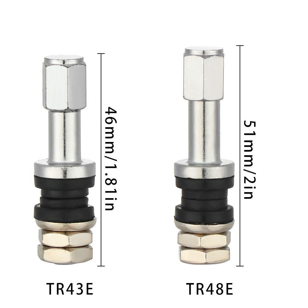 Bolt-in Style Car Tire Valve Stem Tubeless Wheel Tire Valve Stem Dust Cap Auto Tire Valve for TR48E/TR43E Automobile Parts