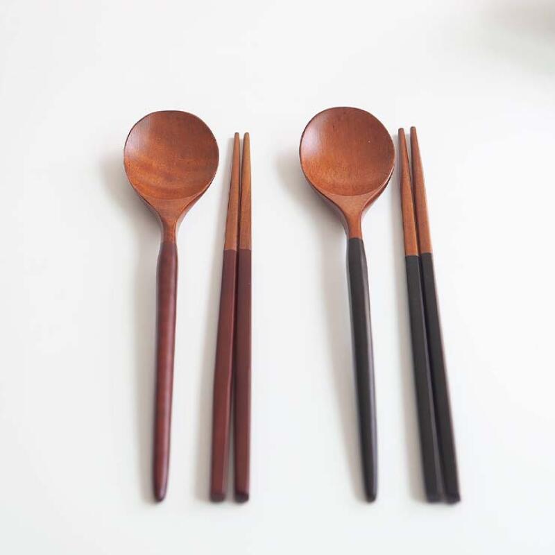 Набор столовых приборов Nicott Wood Natural black